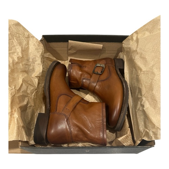 Frye Veronica Brown Leather Ankle Bootie Size 8.5 - Picture 10 of 14
